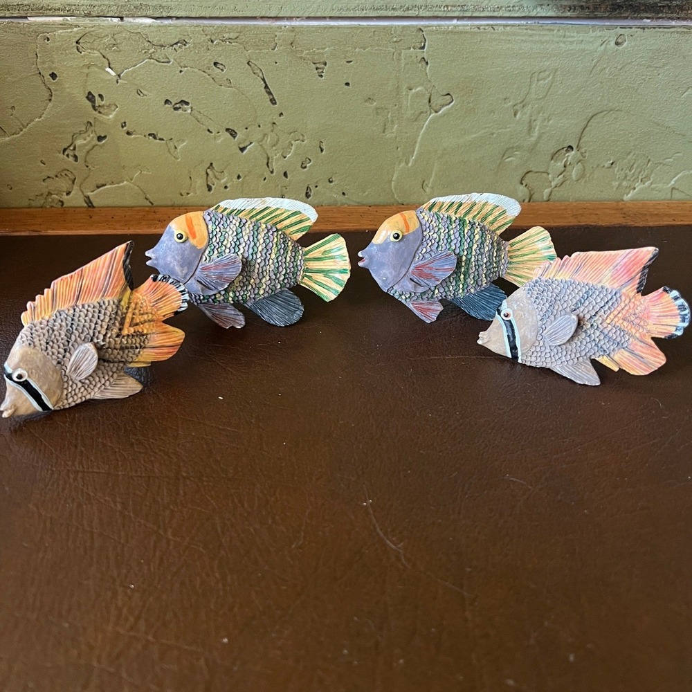 Tropical Fish Napkin‎ Rings Set of 4 Coastal Beach House Nautical Table Decor